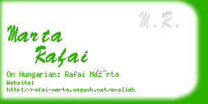 marta rafai business card